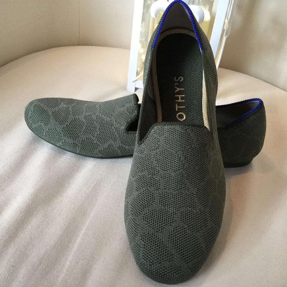 Rothy’s Loafers, Safari Green, Size 8.5